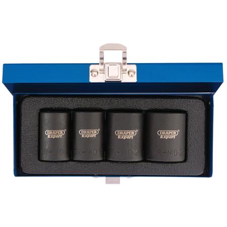 Draper Expert 34032 Locking Wheel Nut Set, 1/2" Sq. Dr. (4 Piece)