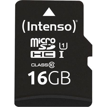 Intenso 16GB 45MB/s 4K HD UHS 1 Micro SD Card   incl. SD adapter