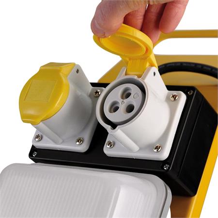 Draper 34884 Defender LED Floor Light 20W + Twin Power Take Off 110V, 2ft