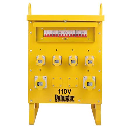 Draper 34886 Defender 110V 10kVA 3 Phase Transformer, 16A/32A 