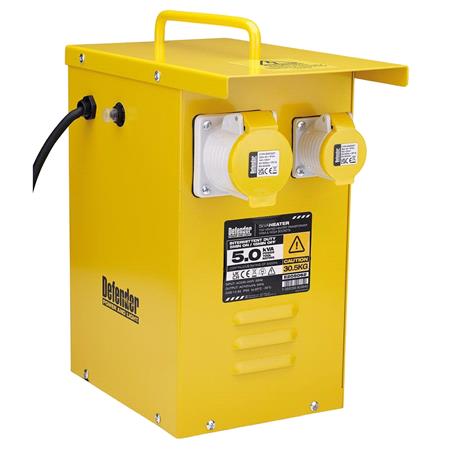 Draper 34929 Defender E205062 110V 5kVA Metal Heater Transformer, 16A / 32A