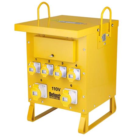 Draper 34959 Defender 110V 10kVA Single Phase Transformer, 16A / 32A