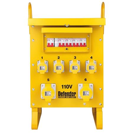 Draper 34959 Defender 110V 10kVA Single Phase Transformer, 16A / 32A