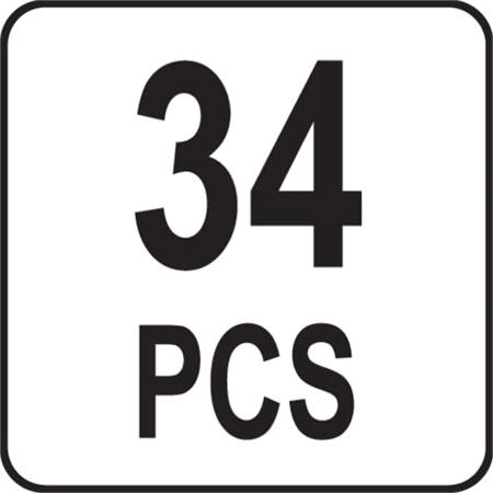 34PC SCREWDRIVER BIT  & SOCKET SET