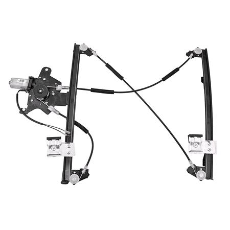 Front Left Electric Window Regulator (with motor) for VW LUPO (6X1, 6E1), 1998 2005, 2 Door Models, WITHOUT One Touch/Antipinch, motor has 2 pins/wires