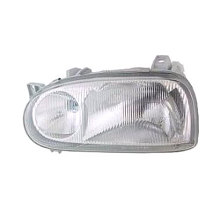 Left Headlamp (Twin Reflector,  Original Equipment) for Volkswagen GOLF Mk III Convertible 1992 1997