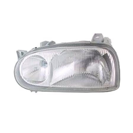 Left Headlamp (Twin Reflector,  Original Equipment) for Volkswagen GOLF Mk III Convertible 1992 1997