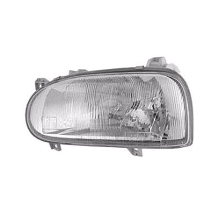 Left Headlamp (Single Reflector, Original Equipment) for Volkswagen GOLF Mk III Convertible 1992 1997