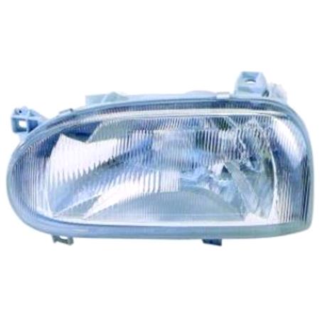 Left Headlamp (Single Reflector, Original Equipment) for Volkswagen GOLF Mk III Convertible 1992 1997