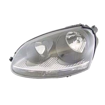 Left Headlamp (GTI, Black Bezel, Original Equipment) for Volkswagen GOLF V 2004 2009