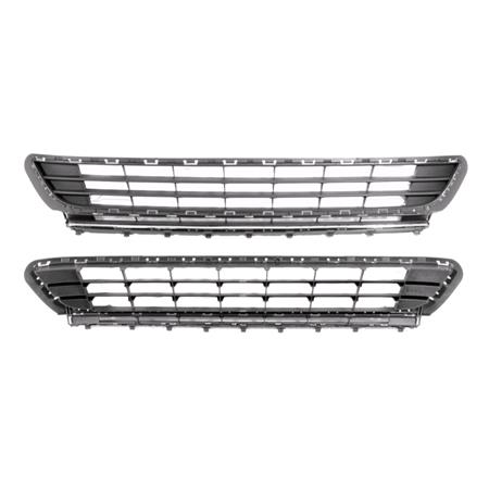 Volkswagen Golf MK7 Van 2013 2017 Front Bumper Grille, Centre, With Chrome Trim, Not For Vehicles With Automatic Emergency Braking, TUV Approved