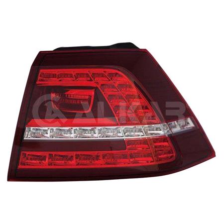 Right Rear Lamp (Outer, On Quater Panel, LED, GTI / GTD Models, Original Equipment) for Volkswagen GOLF VII 2013 2017