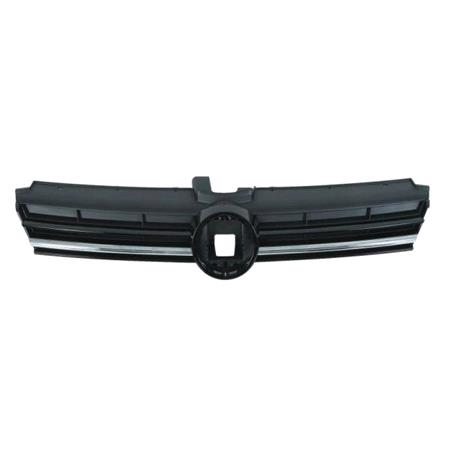 Volkswagen Golf 7 2017 2020 Front Bumper Grille, Matt Black, With Chrome Trim, Not For Electric or GT Models