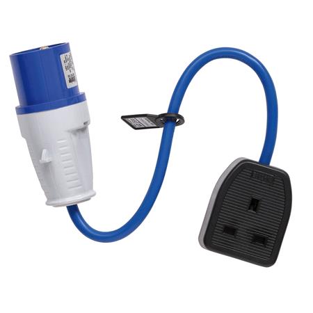 Draper 35154 Defender 230V Fly Lead Converter 16A   13A