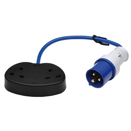 Draper 35165 Defender 230V Fly Lead Converter, 16A   2 x 13A
