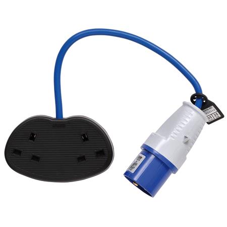Draper 35165 Defender 230V Fly Lead Converter, 16A   2 x 13A