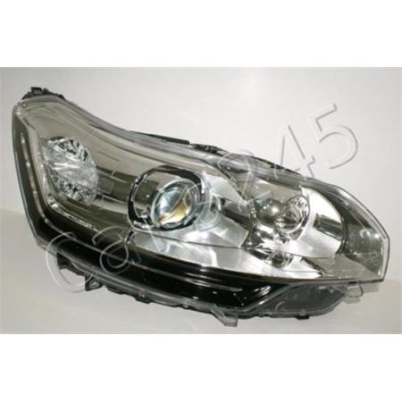 Right Headlamp (Halogen, With LED DRL, Takes H7 / H1 / H7 Bulbs, Supplied With Motor & Bulbs, Original Equipment) for Citroen C5 Estate 2011 on