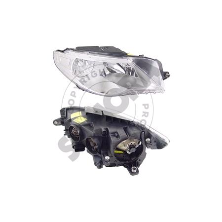 Right Headlamp (Halogen, Original Equipment) for Volkswagen PASSAT CC  2008 2012