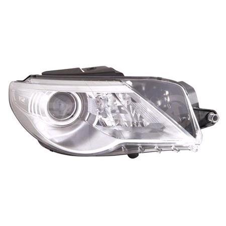 Right Headlamp (Bi Xenon, Takes D1S / H7 Bulbs, Supplied With Motor, Original Equipment) for Volkswagen PASSAT CC 2008 2012
