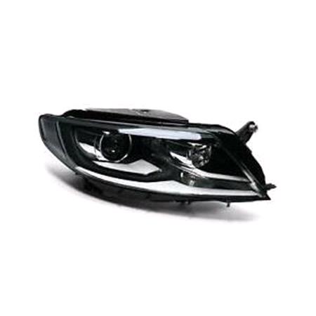 Right Headlamp (Bi Xenon, Takes D3S / H7 Bulbs, With Curve Light, With LED Daytime Running Light, Original Equipment) for Volkswagen Passat CC 2012 2017