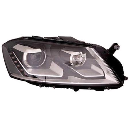 Right Headlamp (Bi Xenon, Takes D3S Bulb, With Curve Light, Supplied Without Ballast, Original Equipment) for Volkswagen PASSAT B7 2010 2014