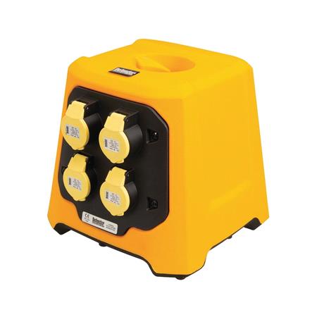 Draper 35251 Defender Uplight V3 Multi Socket Base, 4 x 16A (Base Only)