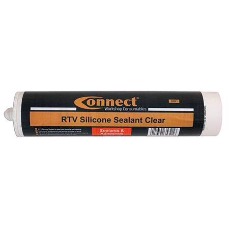 Connect 35321 RTV Silicone Sealant Clear 300ml Cartridge