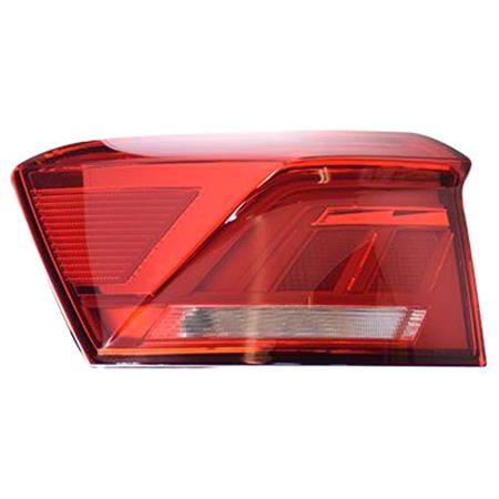 Left Rear Lamp (Outer, On Quarter Panel, LED, Bright Red Type, Original Equipment) for Volkswagen T ROC 2017 on