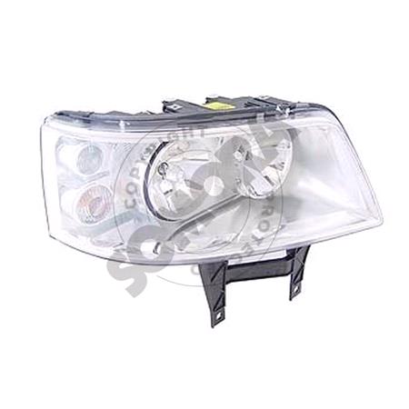 Right Headlamp (Supplied With Bulbs & Levelling Motor, Original Equipment) for Volkswagen TRANSPORTER Mk V Flatbed Chassis 2003 2010