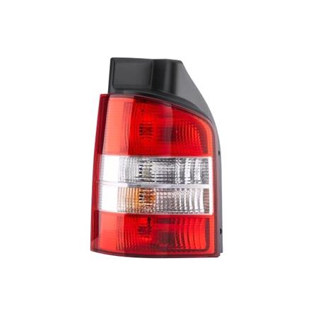 Left Rear Lamp (Single Tail Gate Models, With Clear Indicator, Original Equipment) for Volkswagen TRANSPORTER Mk V Flatbed Chassis 2003 2015