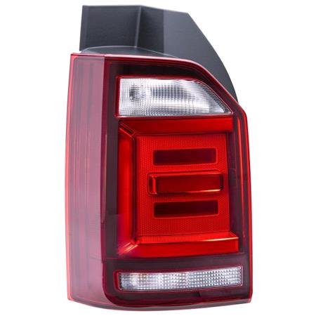 Left Rear Lamp (LED, Multivan Model, Dark Red, Supplied With Bulbholder, Original Equipment) for Volkswagen TRANSPORTER CARAVELLE Mk VI Bus 2015 2019