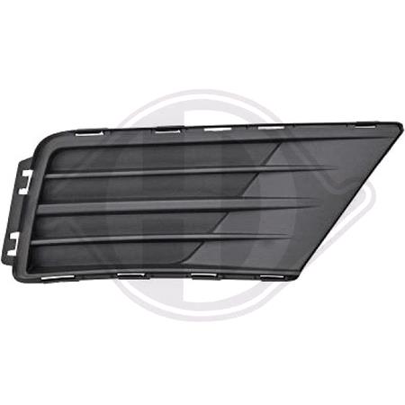 Volkswagen CRAFTER Bus 2016 Onwards RH Front Bumper Grille, Grained, Matte Black, Without Hole For Fog Lamp