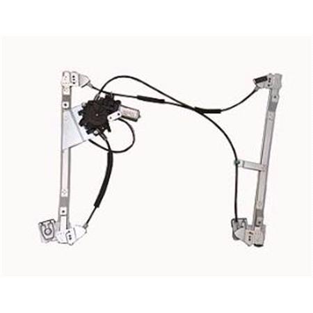 Front Right Electric Window Regulator (with motor) for VW Polo (6N), 1999 2001, 2 Door Models, WITHOUT One Touch/Antipinch, motor has 2 pins/wires
