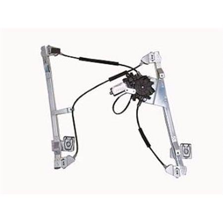 Front Left Electric Window Regulator (with motor) for VW Polo (6N1), 1994 1999, 4 Door Models, WITHOUT One Touch/Antipinch, motor has 2 pins/wires