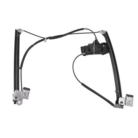 Front Right Electric Window Regulator Mechanism (without motor) for VW Polo (6N1), 1994 1999, 2 Door Models, WITHOUT One Touch/Antipinch, holds a standard 2 pin/wire motor