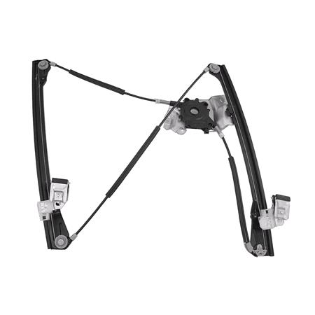 Front Right Electric Window Regulator Mechanism (without motor) for VW Polo (6N), 1999 2001, 4 Door Models, WITHOUT One Touch/Antipinch, holds a standard 2 pin/wire motor