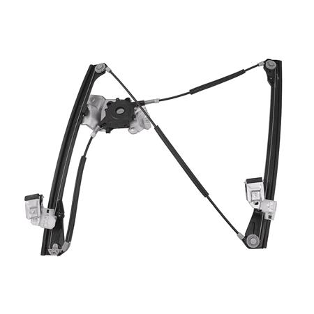 Front Left Electric Window Regulator Mechanism (without motor) for VW Polo Estate (6KV5), 1997 2001, 4 Door Models, WITHOUT One Touch/Antipinch, holds a standard 2 pin/wire motor