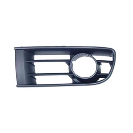 Volkswagen Polo Hatchback (9N_) 2002 2005 LH (Passengers Side) Front Bumper Grille With Fog Lamp Hole, TUV Approved