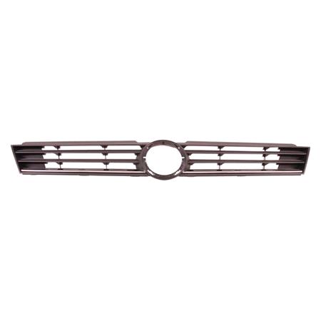 Volkswagen Polo 2014 2016 Front Bumper Grille, Matte Dark Grey, With Chrome Moulding, TuV Approved