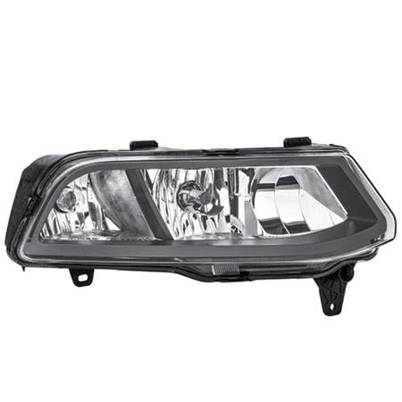 Right Front Fog Lamp (Black Bezel, With Daytime Running Light, Takes H8 / P21W Bulbs, Supplied With Bulbs, With Cornering Function, Not For Cross / GT Bluemotion Models, Original Equipment) for Volkswagen POLO 2014 to 2017