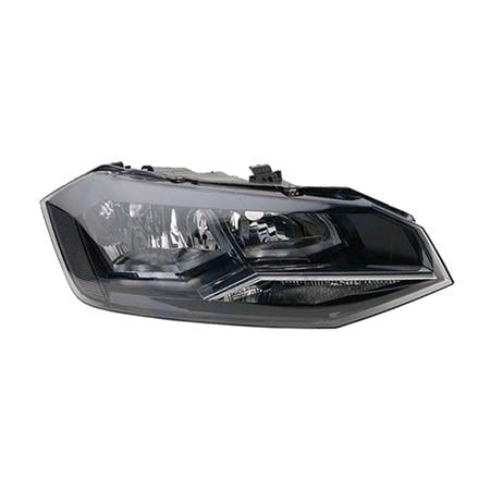 Right Headlamp (Halogen, Takes H7 / H7 Bulbs, Supplied With Motor) for Volkswagen POLO 2017 to 2021