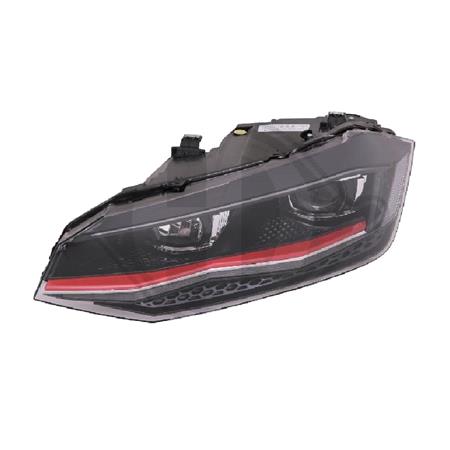 Left Headlamp (Full LED, GTI Models, Supplied Without Control Modules, Original Equipment) for Volkswagen POLO 2017 to 2021