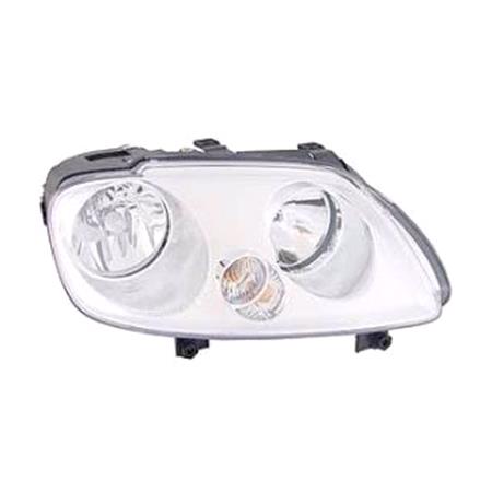 Right Headlamp (Halogen, Takes H1/H7 Bulbs, Supplied With Motor, Original Equipment) for Volkswagen CADDY III van 2004 2010