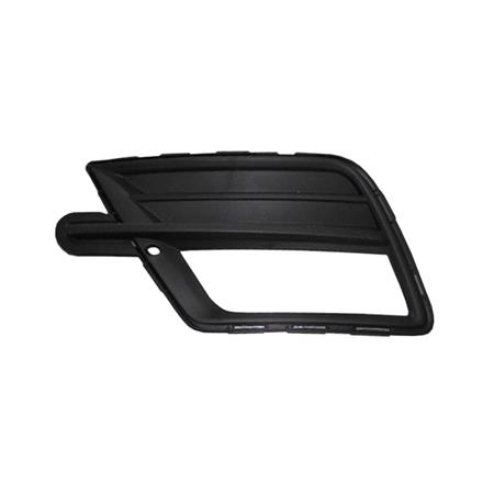 Volkswagen Caddy 2015 2020 LH (Passengers Side) Front Bumper Grille, Matt Black, With Hole For Fog Lamp, For Painted Bumpers Only