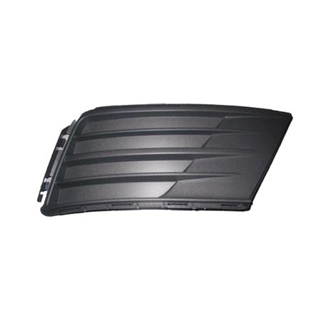 Volkswagen Caddy 2015 2020 RH (Drivers Side) Front Bumper Grille, Matt Black, Without Hole For Fog Lamp, For Grained Black Bumpers