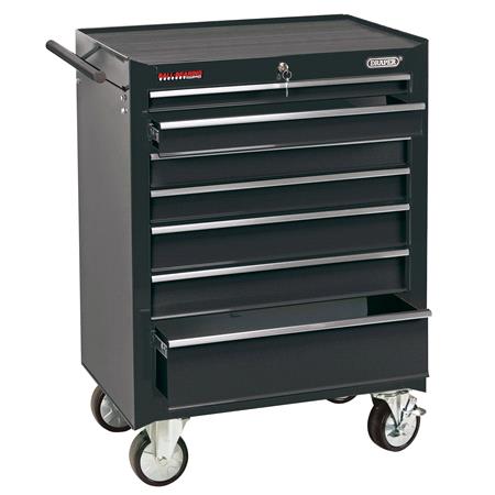 Draper 35743 26 inch Roller Cabinet 7 Drawer   Black