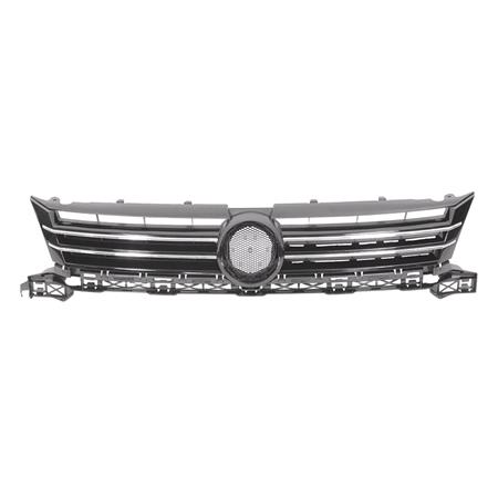 Touran 2011 Onwards Grille, Silver, With Chrome Moulding