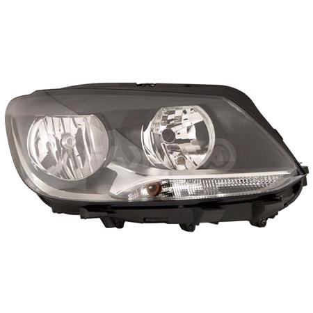 Right Headlamp (Halogen, Takes H7 / H15 Bulbs, Supplied With Motor, Original Equipment) for Volkswagen TOURAN 2010 2015