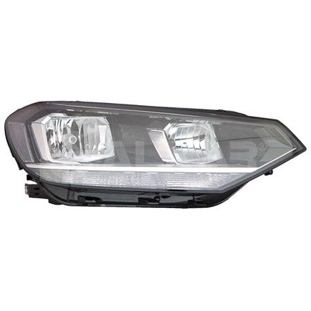 Right Headlamp (Halogen, Takes H7 / H7 Bulbs, Supplied With Motor, Original Equipment) for Volkswagen TOURAN 2015 on