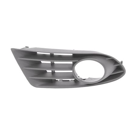 Volkswagen Golf Plus 2005 2009 LH (Passengers Side) Front Bumper Grille, Matte Black, With Fog Lamp Hole